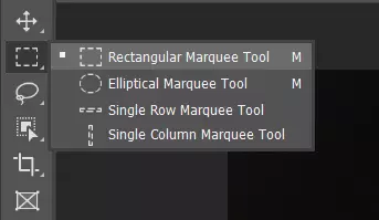 Rectangular Marquee Tool in the sidebar menu.