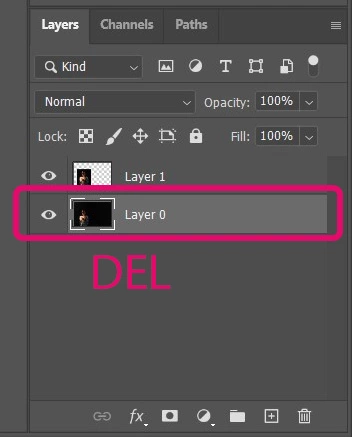 Delete the layer from which you copied the selection.