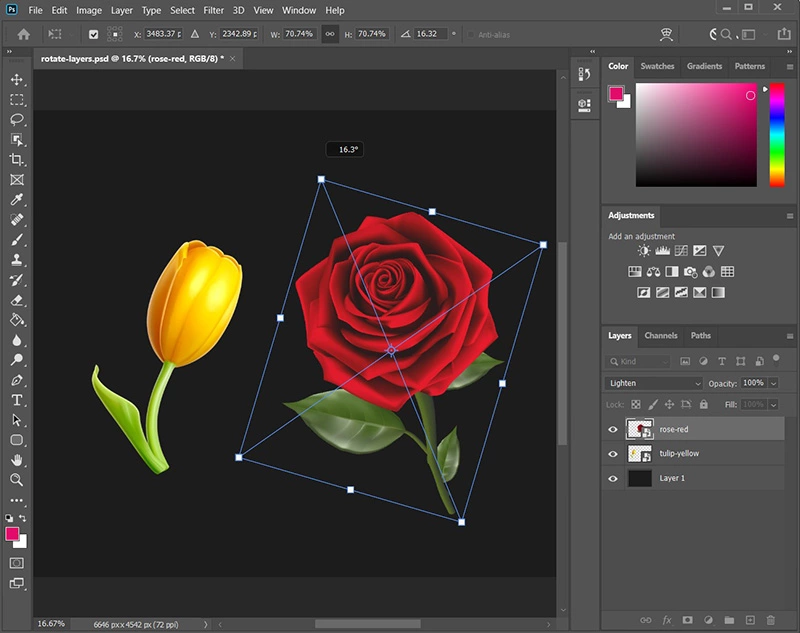 How to Rotate a Layer in Photoshop - ZeroToArt