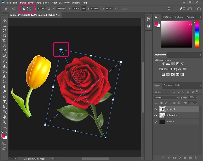 How to Rotate a Layer in Photoshop - ZeroToArt